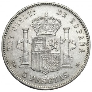 Hiszpania, 5 Peset, 1891r.
