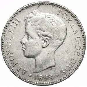 Hiszpania, 5 Peset, 1898r.