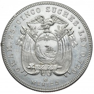Ecuador, 5 Sucres, 1943.