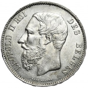 Belgia, 5 Franków, 1873r.