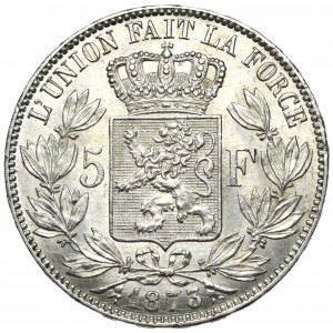 Belgia, 5 Franków, 1873r.