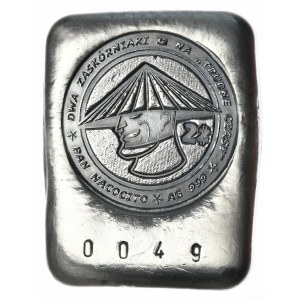 Sztabka odlewana, Nacocito, 126g, srebro 999
