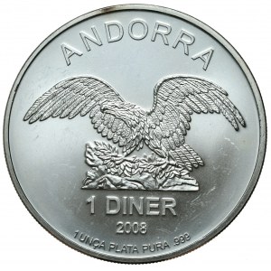 Andora, 2008r., 1 Dinner, 1 oz Ag 999
