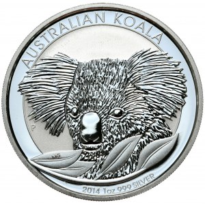 Australia, koala 2014, 1 oz, 1 uncja Ag 999