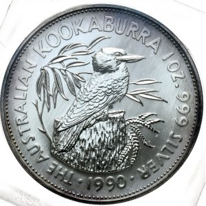 Australia, Kookaburra, 1990, 1 oz., Ag 999, prism