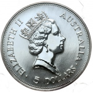Australia, Kookaburra, 1990, 1 oz., Ag 999, prism
