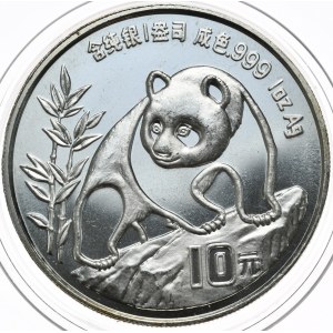 Chiny, Panda, 1990r., 1oz., Duża data