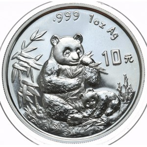 Chiny, Panda, 1996r., 1oz., mała data