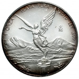 Meksyk, Libertad, 2010r., 1 oz, uncja 999 AG