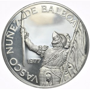 Panama, 20 Balboas, 1977, Vasco Nuñez de Balboa, 3.85 oz
