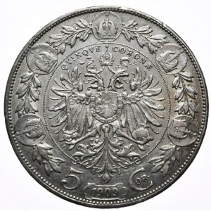 Austro-Węgry, 5 koron, 1909r.