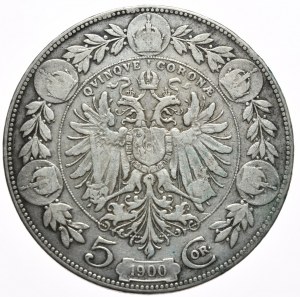 Rakousko, 5 korun, 1900.