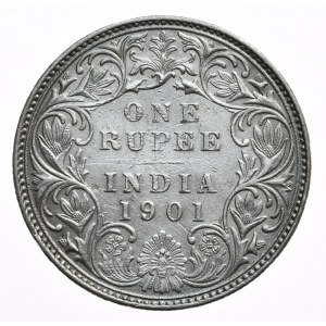 Indie, 1 Rupia, 1901r.