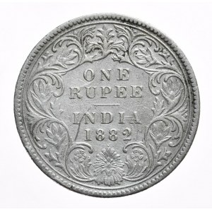 India, 1 Rupee, 1882.