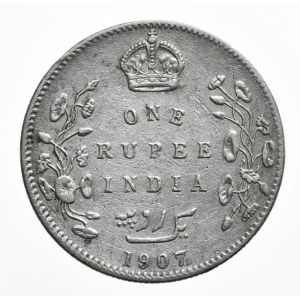 Indie, 1 Rupia, 1907r.