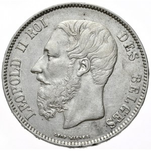 Belgia, 5 Franków, 1873r.