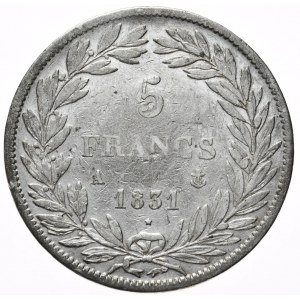 Francja, 5 Franków, 1831r., A