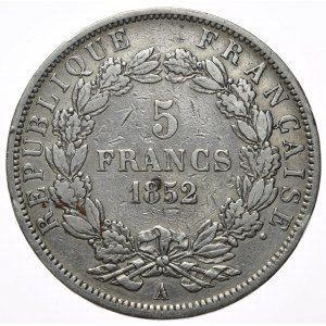 Francja, 5 Franków, 1852r.