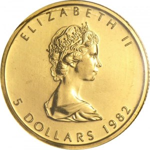 Kanada, 5 Dolarów, 1982r., 1/10oz. Au.