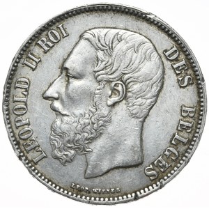 Belgia, 5 Franków, 1873r.