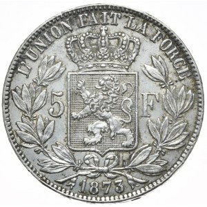 Belgia, 5 Franków, 1873r.
