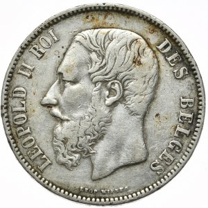 Belgia, 5 Franków, 1873r.