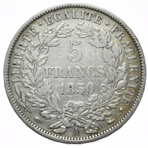 France, 5 Francs, 1850. Ceres