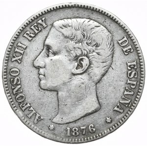 Hiszpania, 5 Peset, 1876r.