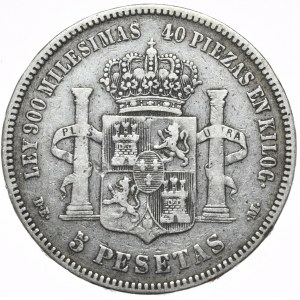 Hiszpania, 5 Peset, 1876r.
