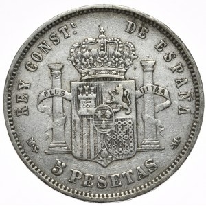 Hiszpania, 5 Peset, 1884r.