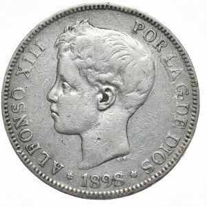 Hiszpania, 5 Peset, 1898r.