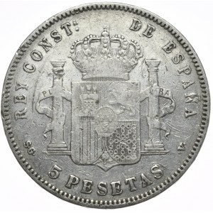 Hiszpania, 5 Peset, 1898r.