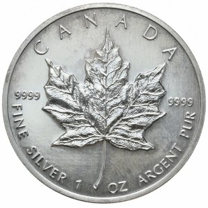 Kanada, 5 Dolarów, Liść, 1990r., 1oz.