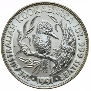 Australia, Kookaburra, 1991r., 1 oz. Ag 999