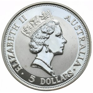 Australia, Kookaburra, 1991r., 1 oz. Ag 999