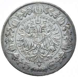 Austro-Węgry, 5 koron, 1909r.