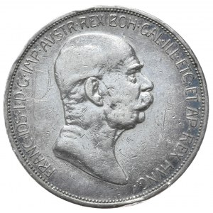 Austro-Węgry, 5 koron, 1908r.