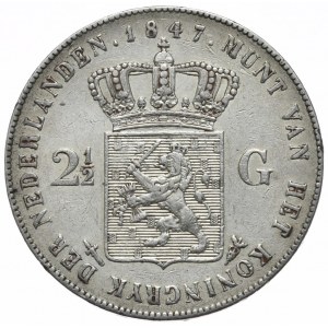 Holandia, 2½ Guldena, 1847r.