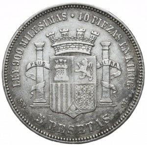 Hiszpania, 5 Peset, 1870r.