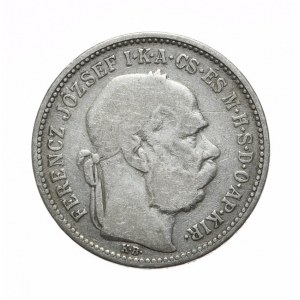 Węgry, 1 korona, 1892r., RZADKOŚĆ