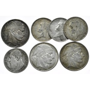 Belgia, 1909-51r., Zestaw 7szt.