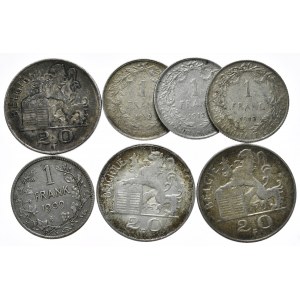 Belgia, 1909-51r., Zestaw 7szt.