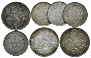 Belgie, 1909-51, sada 7 ks.