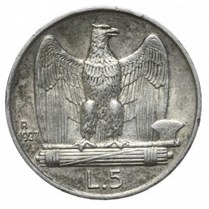 Włochy, 5 Lirów, 1927r., FERT