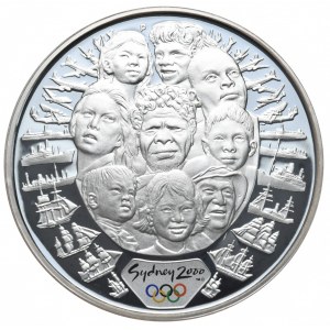 Australia, 5 Dolarów, 2000r., Olimpiada/Twarze