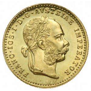 Austria, Dukat 1915 r., Nowe Bicie, złoto 986