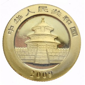 Chiny, Panda, 1/10 oz Au, 2009r. w oryginalnej zgrzewce