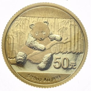 Chiny, Panda, 1/10 oz Au, 2014r. w oryginalnej zgrzewce