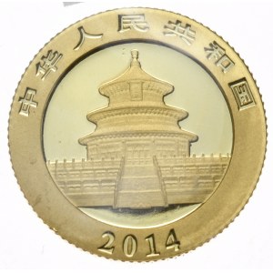 Chiny, Panda, 1/10 oz Au, 2014r. w oryginalnej zgrzewce