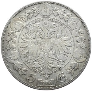 Austria, 5 Crowns, 1900.